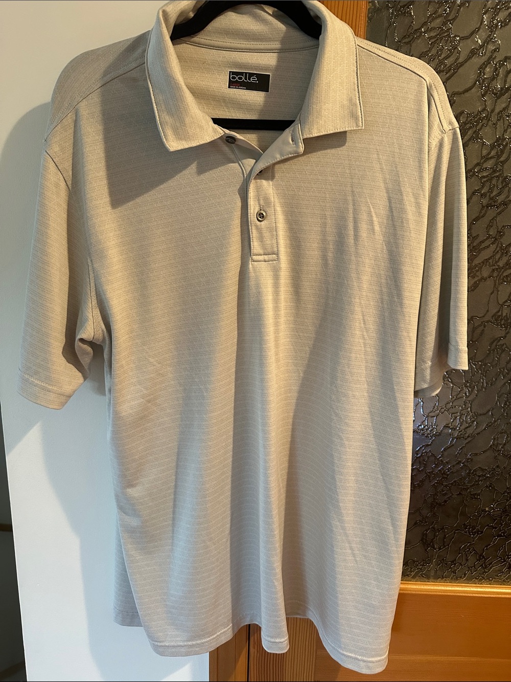 bolle Men’s Short Sleeve Polo in Light Beige